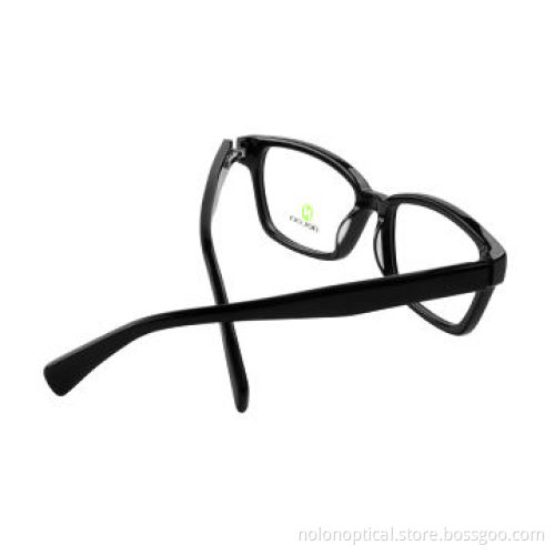 Handmade acetate frames in black for men